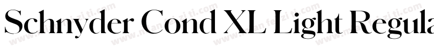 Schnyder Cond XL Light Regular字体转换